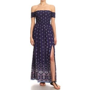 Off the Shoulder Maxi Dress